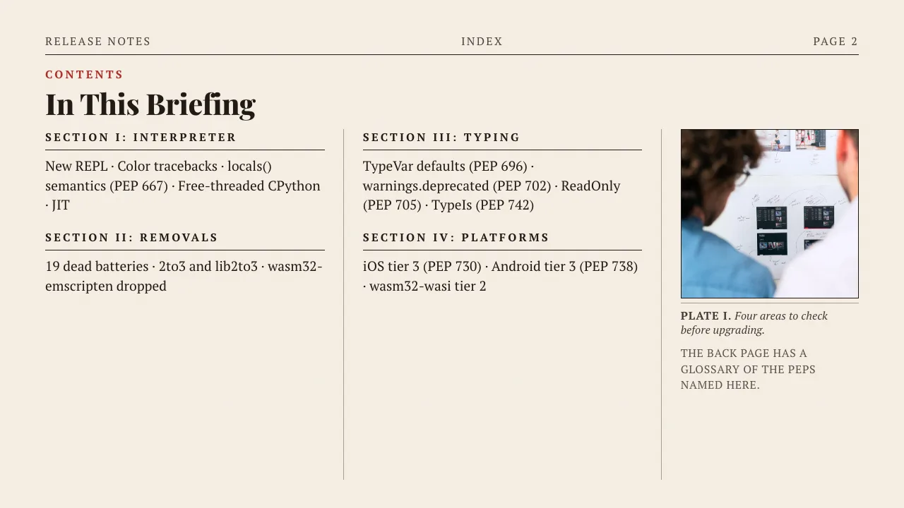 What's New in Python 3.13, slide 2