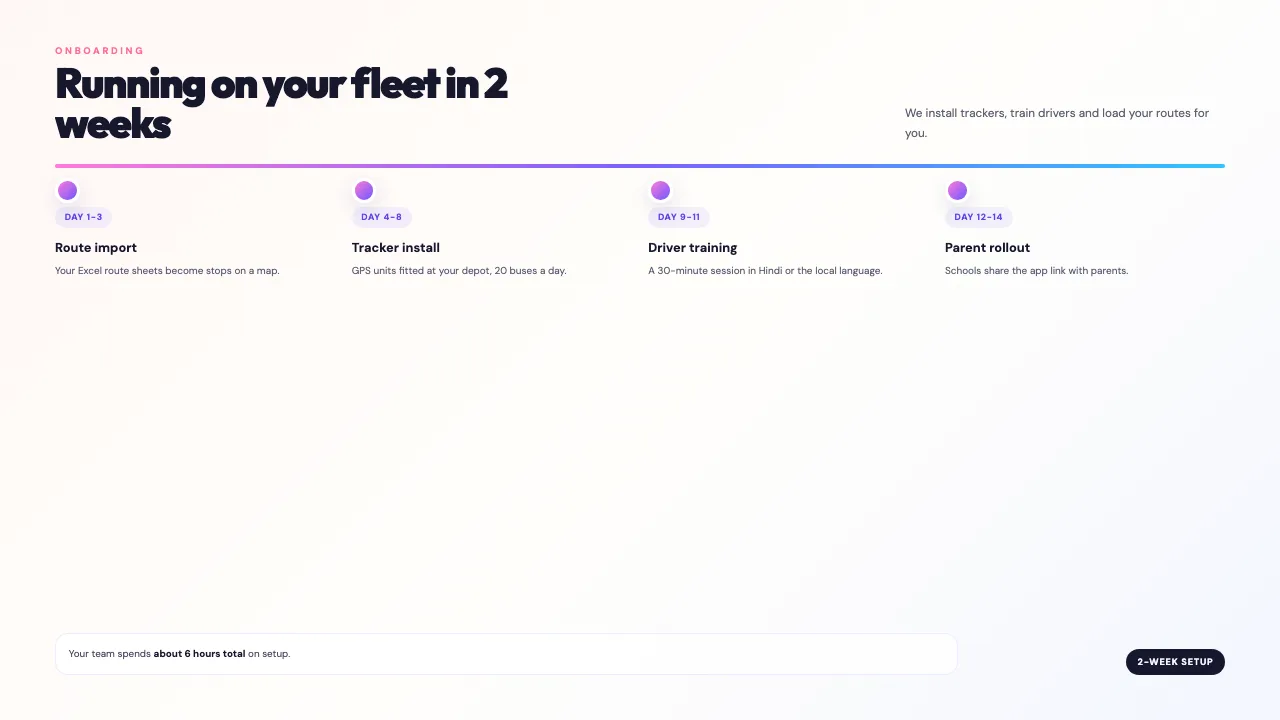 Fleetbook pitch for school bus operators, slide 3